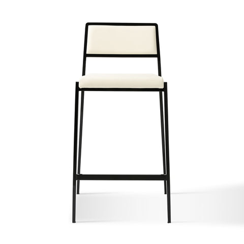 Gale Cream Performance Vegan Leather Stackable Stool - Set of 2 Model: TOV-D69066