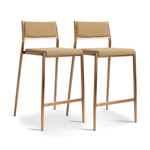 Gale Tan Basketweave Stackable Stool - Set of 2 Model: TOV-D69068