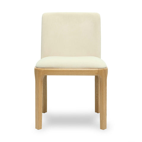 Rebecca Cream Performance Velvet Dining Chair Model: TOV-D69079