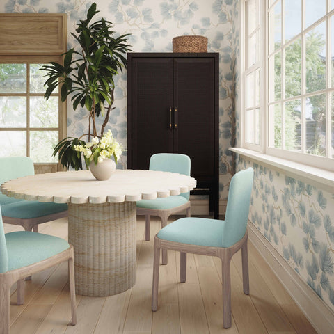 Rebecca Light Blue Performance Velvet Dining Chair Model: TOV-D69080