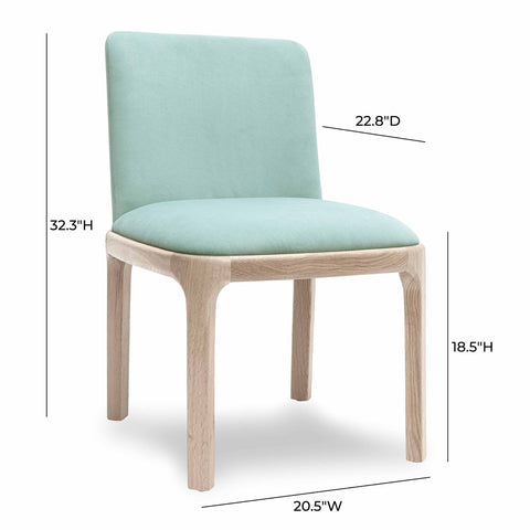 Rebecca Light Blue Performance Velvet Dining Chair Model: TOV-D69080