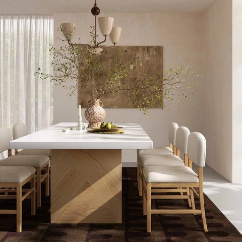 Calla Cream Performance Velvet Dining Chair Model: TOV-D69102