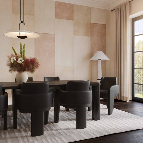 Leo Black Performance Vegan Leather Dining Chair Model: TOV-D69151