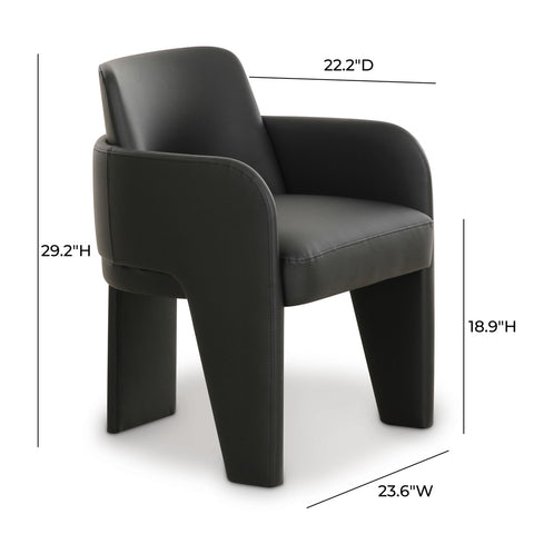 Leo Black Performance Vegan Leather Dining Chair Model: TOV-D69151