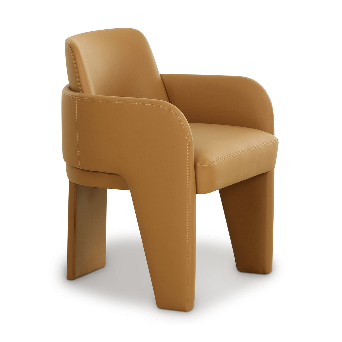 Leo Tan Performance Vegan Leather Dining Chair Model: TOV-D69152