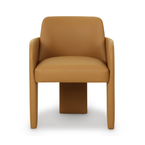 Leo Tan Performance Vegan Leather Dining Chair Model: TOV-D69152