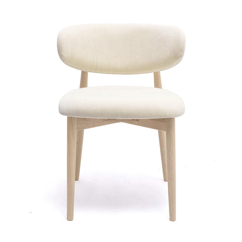 Zinea Cream Performance Textured Velvet Dining Chair Model: TOV-D69160