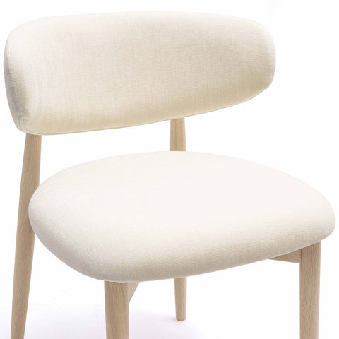 Zinea Cream Performance Textured Velvet Dining Chair Model: TOV-D69160