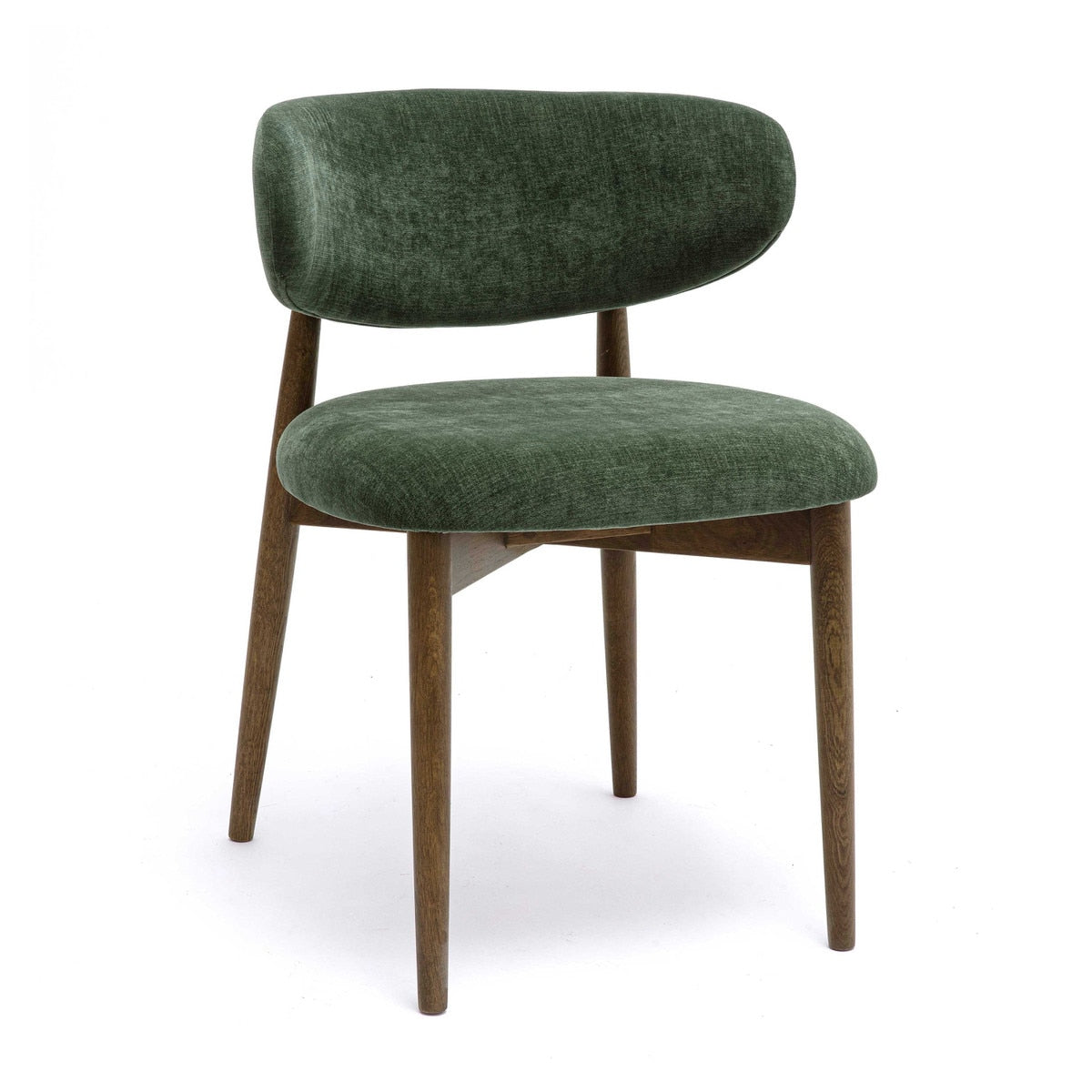 Zinea Forest Green Performance Textured Velvet Dining Chair Model: TOV-D69161