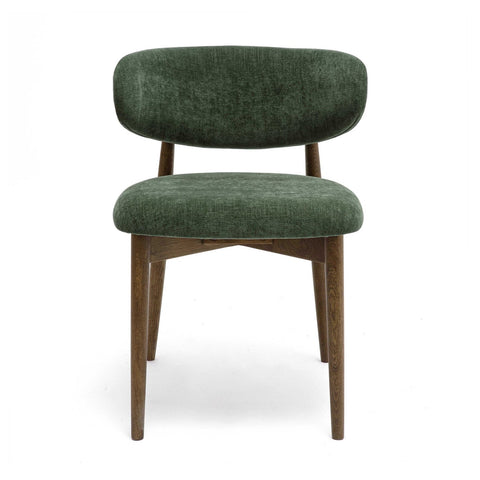 Zinea Forest Green Performance Textured Velvet Dining Chair Model: TOV-D69161