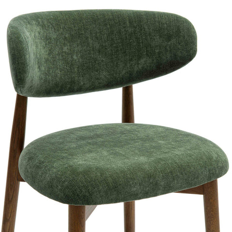 Zinea Forest Green Performance Textured Velvet Dining Chair Model: TOV-D69161