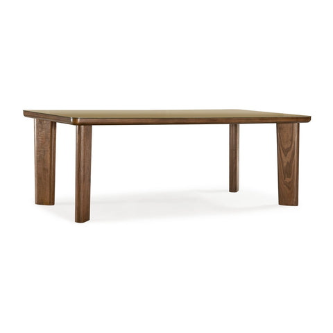 Oani Walnut and Glass 83" Rectangular Dining Table Model: TOV-D69236