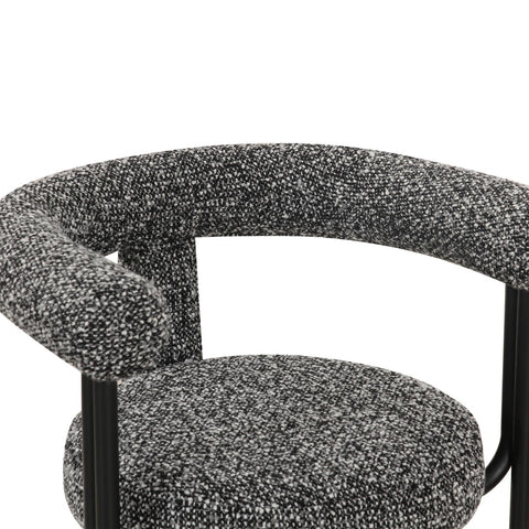 Synn Black Performance Boucle Dining Chair Model: TOV-D69258