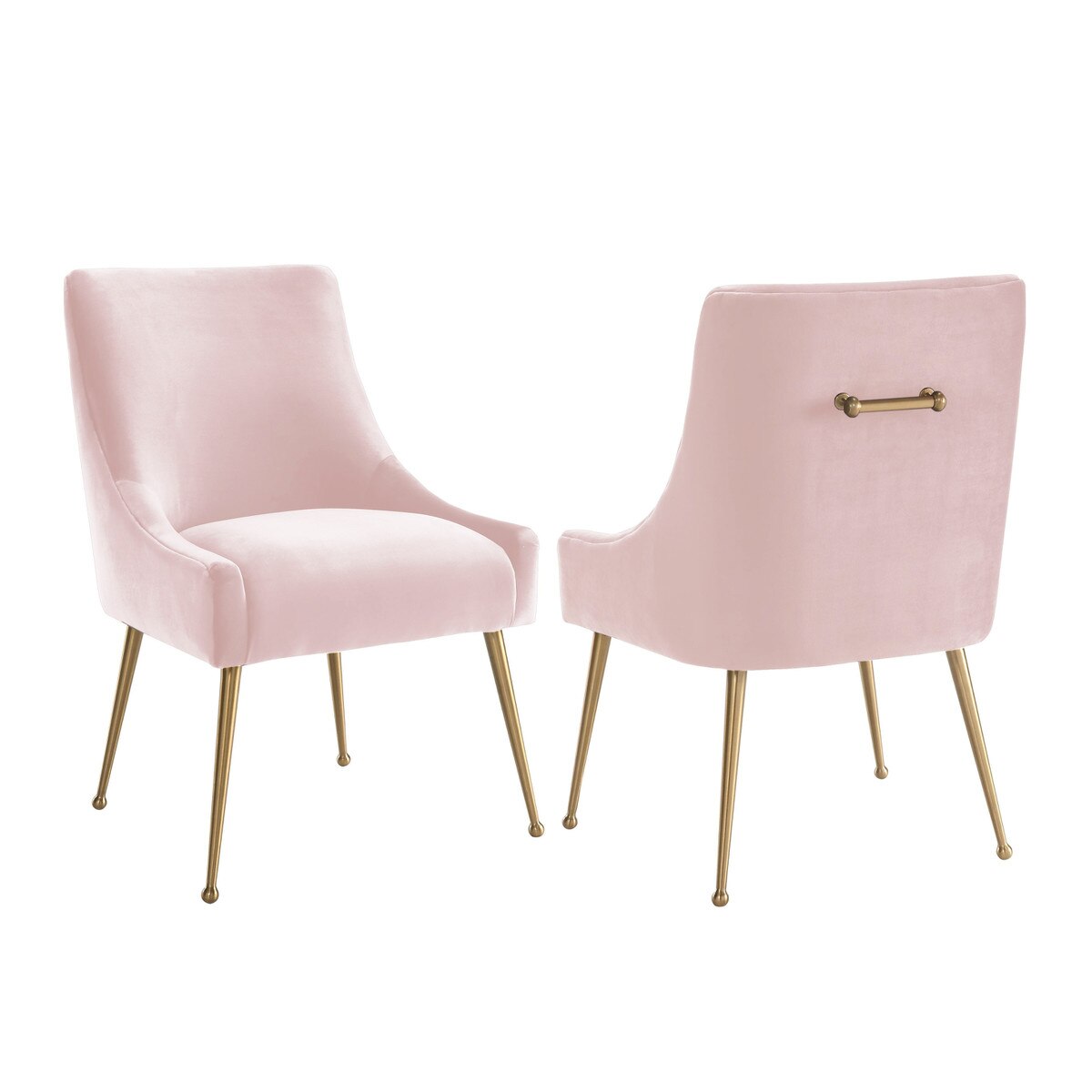Beatrix Blush Velvet Side Chair Model: TOV-D7222