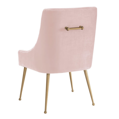Beatrix Blush Velvet Side Chair Model: TOV-D7222