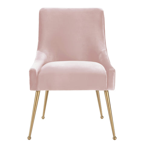 Beatrix Blush Velvet Side Chair Model: TOV-D7222