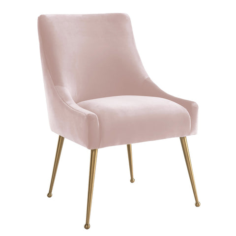 Beatrix Blush Velvet Side Chair Model: TOV-D7222