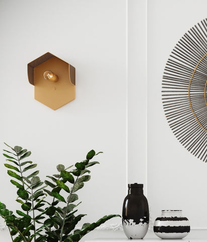 Mokhtar Tan Hexagon Wall Sconce Model: TOV-G18258