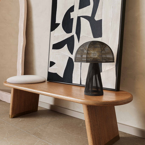 Oddy Black Jute Table Lamp Model: TOV-G18565