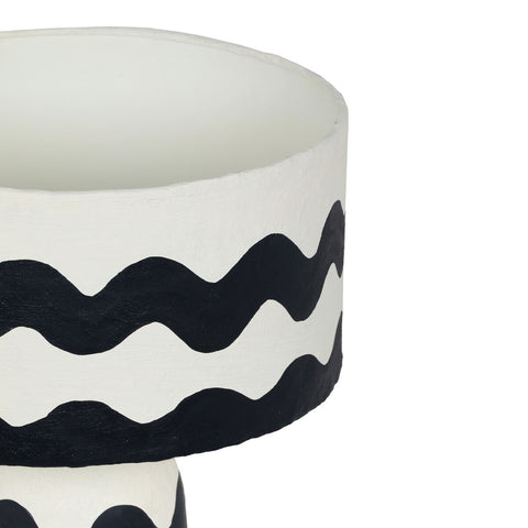 Tropea Black Waves Papier Mache Table Lamp Model: TOV-G18577