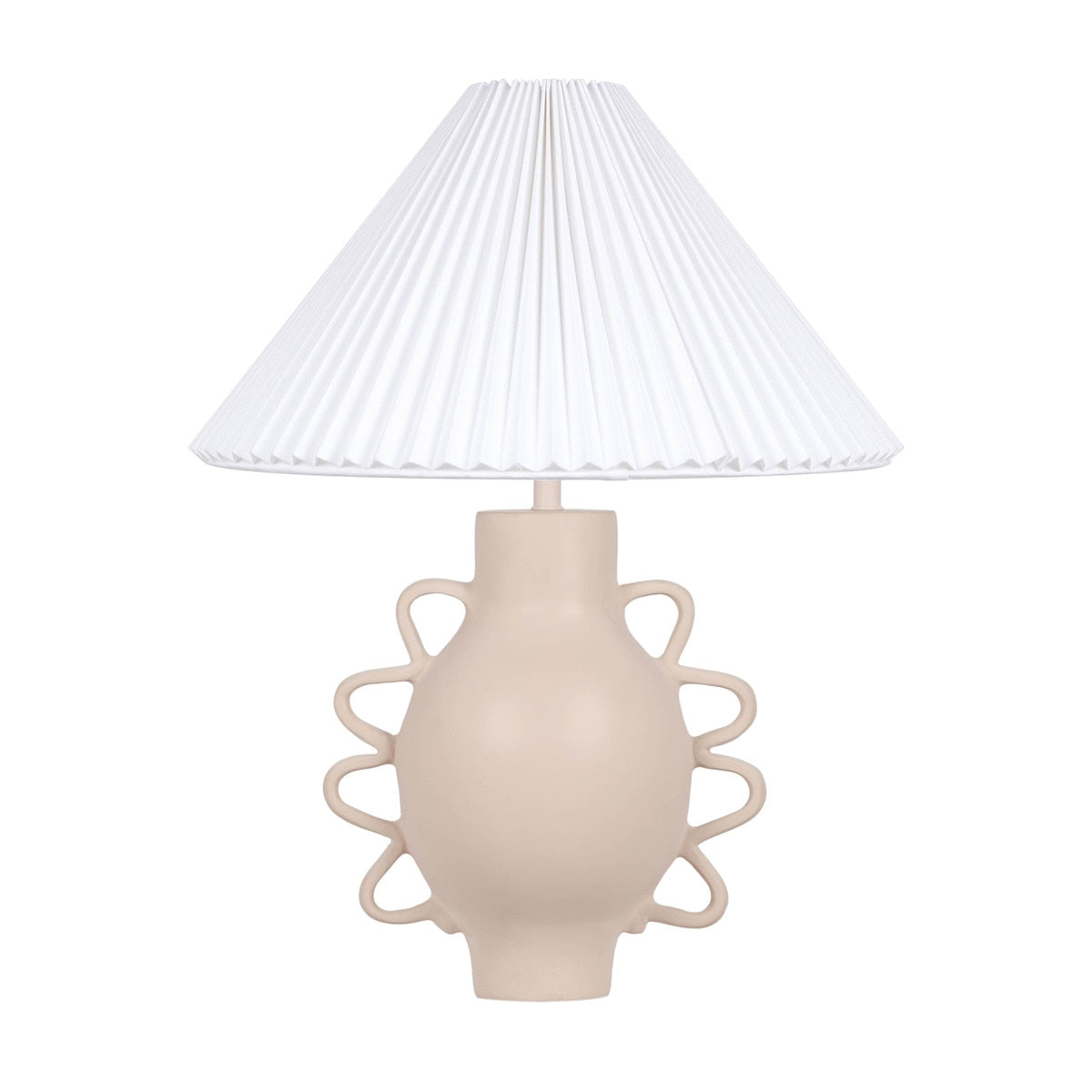 Hazza Cream Pleated Table Lamp Model: TOV-G18586