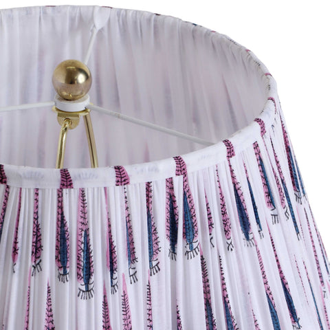 Corrine Purple and White Streaked Cotton Table Lamp Model: TOV-G18628
