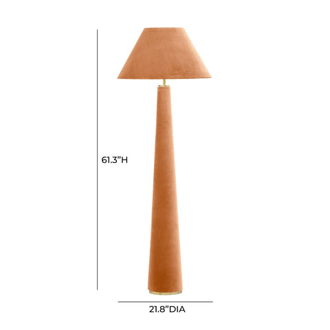 Graham Terracotta Velvet Floor Lamp Model: TOV-G18630