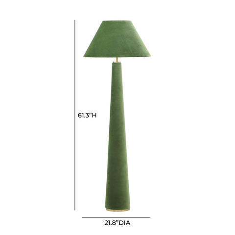 Graham Moss Green Velvet Floor Lamp Model: TOV-G18631