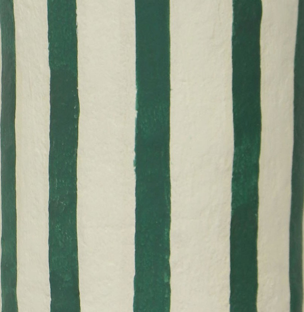 Maiori Dark Green Striped Papier Mache Table Lamp Model: TOV-G18685
