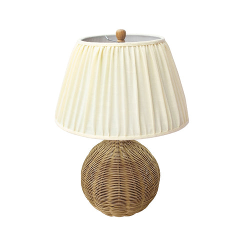 Pallora Cream & Natural Rattan Table Lamp Model: TOV-G54336
