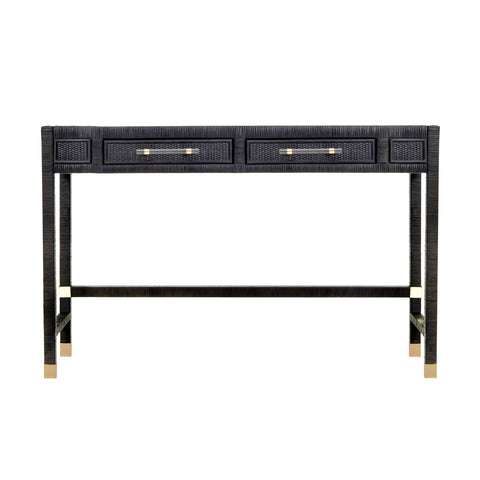 Amara Charcoal Rattan Desk Model: TOV-H21011