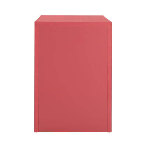 Suzie Coral Pink & Rattan Executive Desk Model: TOV-H44179