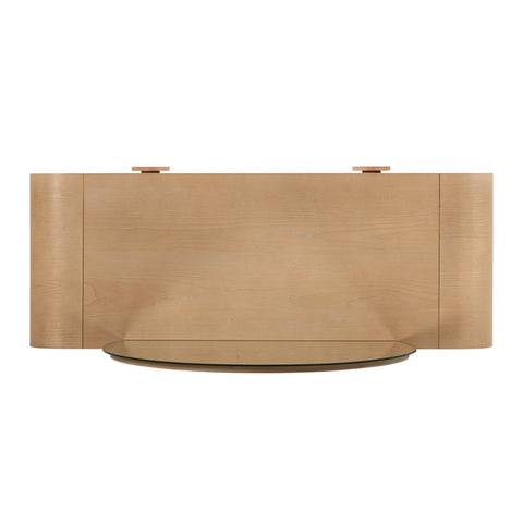 Moonrise Natural Ash 2-Drawer Vanity Desk with Mirror Model: TOV-H54326