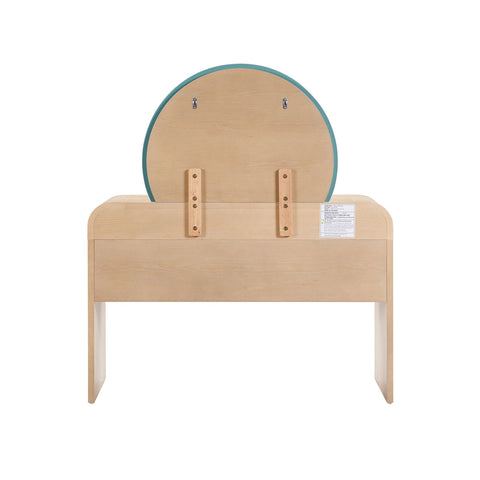 Moonrise Natural Ash 2-Drawer Vanity Desk with Mirror Model: TOV-H54326