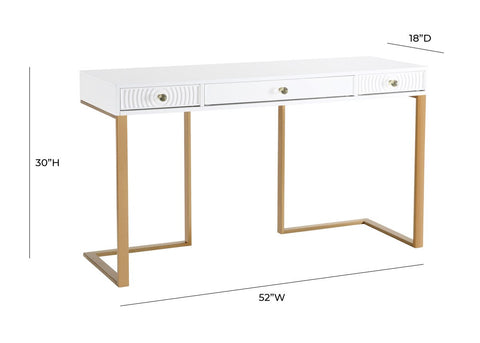 Janie White Lacquer DeskÂ  Model: TOV-H5519