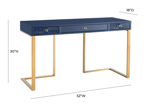 Janie Blue Lacquer Desk Model: TOV-H5520