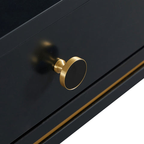 Mariah Two Drawer Black Desk Model: TOV-H68717