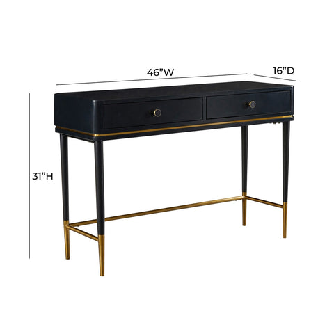 Mariah Two Drawer Black Desk Model: TOV-H68717