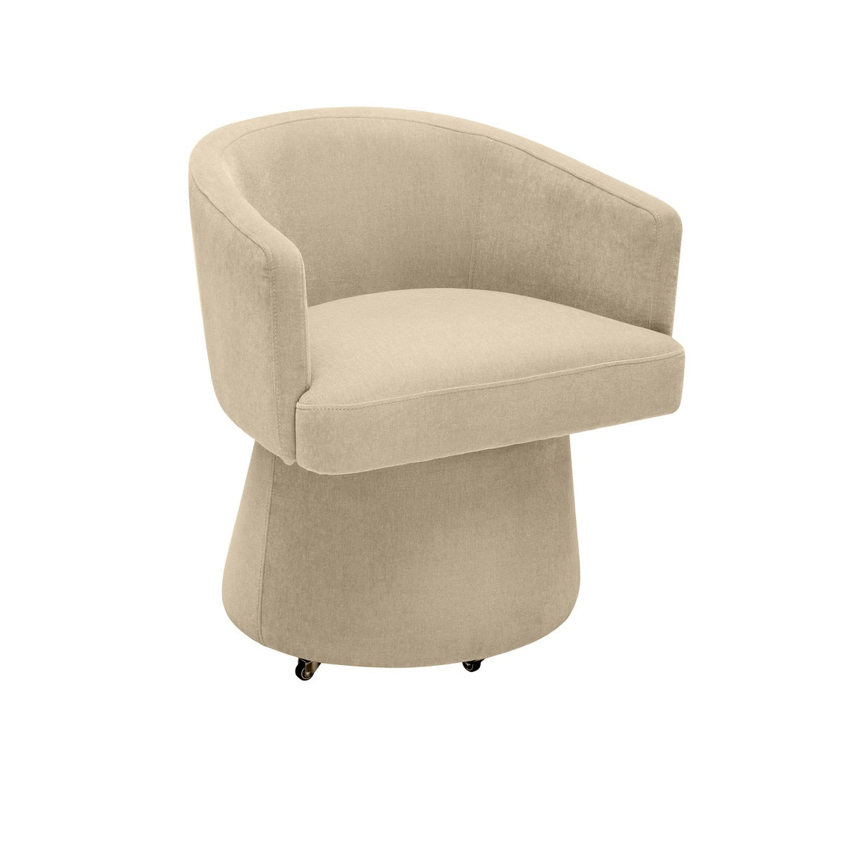 Kristen Taupe Upcycled Chenille Rolling Desk Chair Model: TOV-H68926