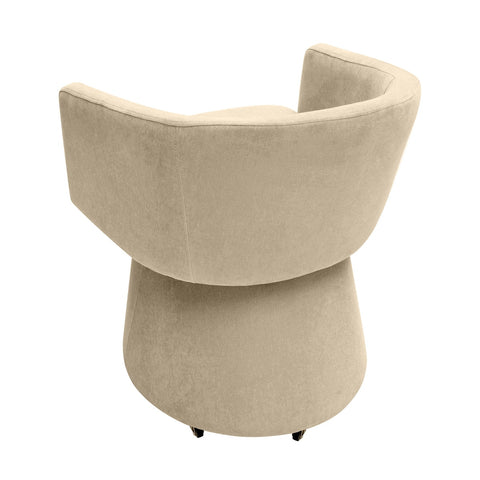 Kristen Taupe Upcycled Chenille Rolling Desk Chair Model: TOV-H68926