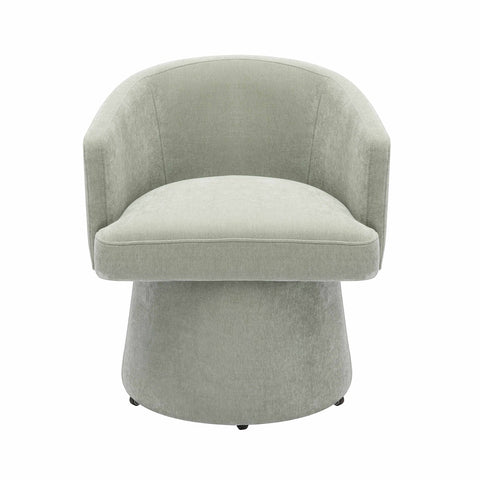 Kristen Light Green Upcycled Chenille Rolling Desk Chair Model: TOV-H68928
