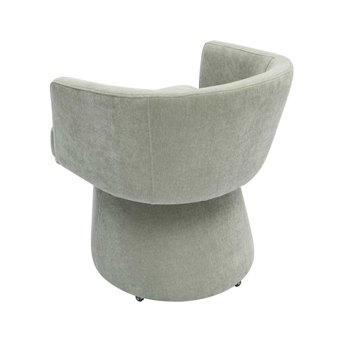 Kristen Light Green Upcycled Chenille Rolling Desk Chair Model: TOV-H68928