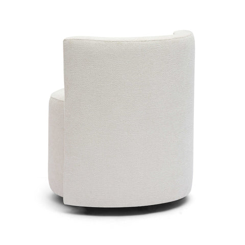 Alyssa Cream Chenille Rolling Desk Chair Model: TOV-H69259