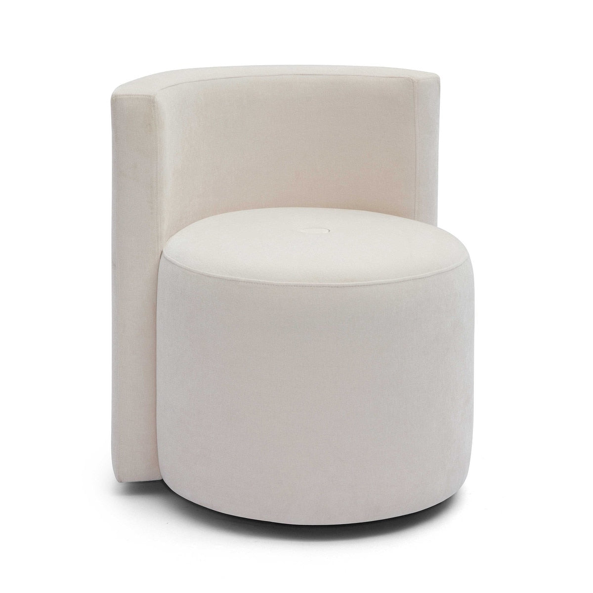 Alyssa Cream Upcycled Velvet Rolling Desk Chair Model: TOV-H69260