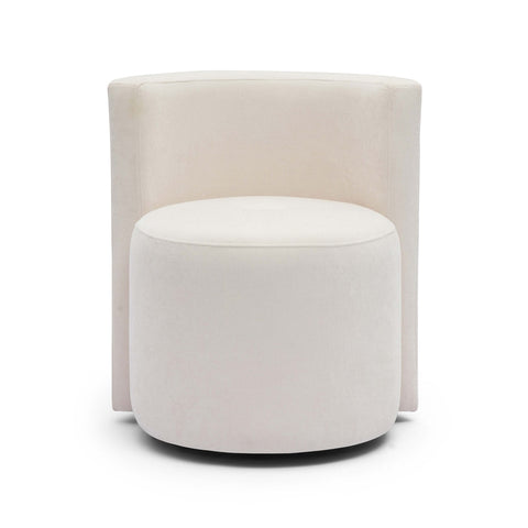 Alyssa Cream Upcycled Velvet Rolling Desk Chair Model: TOV-H69260