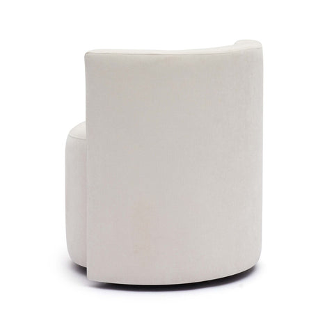 Alyssa Cream Upcycled Velvet Rolling Desk Chair Model: TOV-H69260