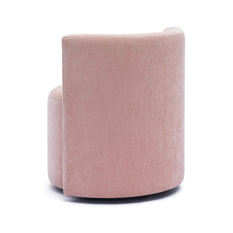 Alyssa Pink Upcycled Velvet Rolling Desk Chair Model: TOV-H69261