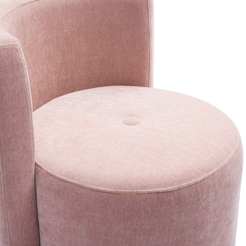 Alyssa Pink Upcycled Velvet Rolling Desk Chair Model: TOV-H69261