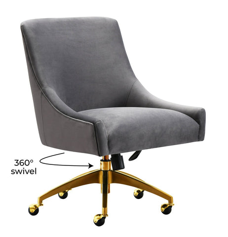 Beatrix Grey Office Swivel Chair Model: TOV-H7231