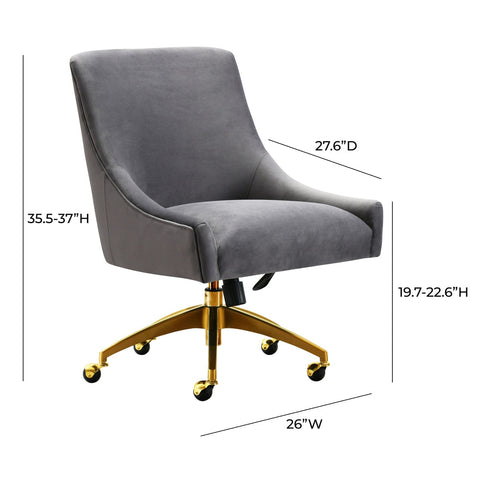 Beatrix Grey Office Swivel Chair Model: TOV-H7231